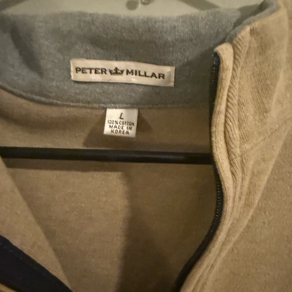 Peter Millar Tan Zip Up Sweater Large - Picture 6 of 6